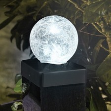 Crackle Ball Post Deck Light