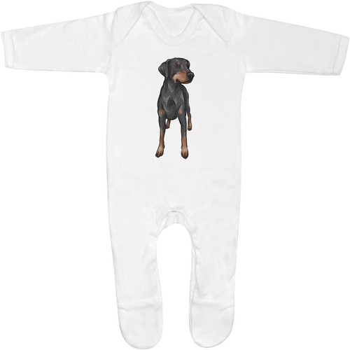 Doberman baby sleepsuit - 'doberman',