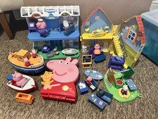 Peppa Pig Bundle Shopping Centre House Boats School & Camping Sets GC