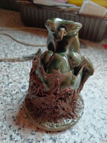 Vintage handmade pottery brown - vintage,