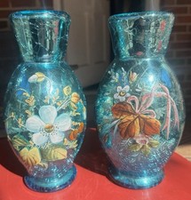 2 Bohemian Blue Crackle