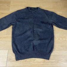 Fred Perry Vintage Jumper Grey 100% Wool UK 6 Women’s Retro Casual Winter Knit