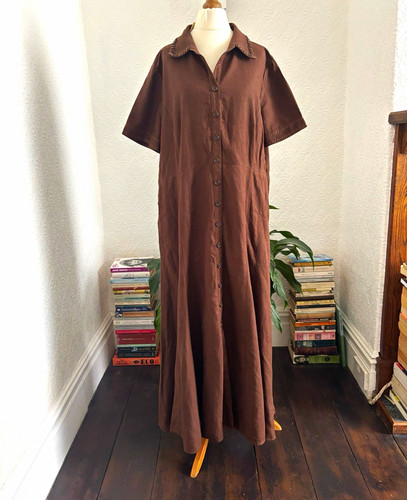 Viyella brown linen lyocell - linen,