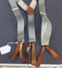 Genuine Surplus British Army RAF military Braces Grey leather End Button AllSize