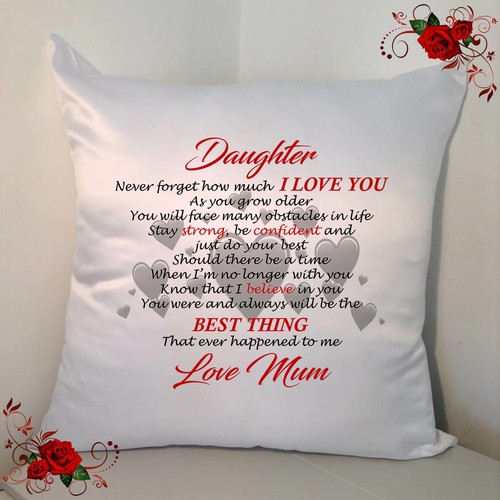Personalised white cushion - white, 18"