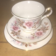 Vintage bone china tea service Queen Anne. Cup Saucer And Plate. Floral