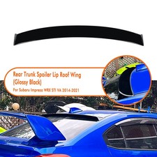 Gloss Black Rear Spoiler Lip Roof Wing For Subaru Impreza WRX STI VA 2014-21