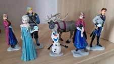 Set of 6 Disney Frozen Figures / Cake Toppers Anna Elsa Hans Sven Olaf Kristoff