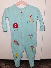Next Blue Woodland Sleepsuit