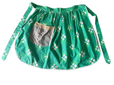 Vintage 70s Half Apron Green