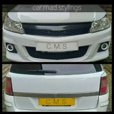 Front & Rear White Plastic Eyebrows to fit VAUXHALL ASTRA H Van/estate/Eyelids