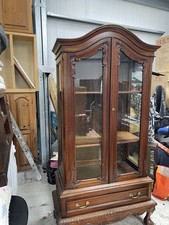 Display Cabinet, Three Tiers Of Shelves, Glass Doors, pull Out Storage Draw