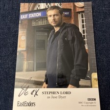 BBC EastEnders Jase Dyer Stephen Lord Hand Signed Cast Card Autograph 