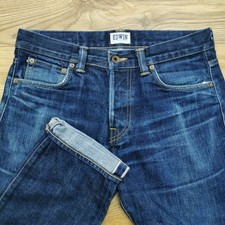 Edwin ED-71 Jeans Mens W31 L32 Blue Regular Fit Slim Leg Denim Selvedge Japan