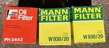  Mann Oil Filter - Mann W930/20 x 2 + 1 Fram PH5433 (Read description)