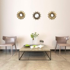 Round Wall Mirrors Set 3 10"