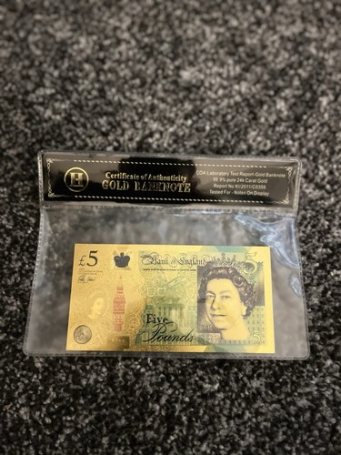Gold banknote 24k carat - £5,