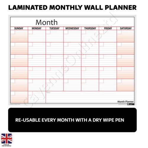 Monthly wall planner - monthly,