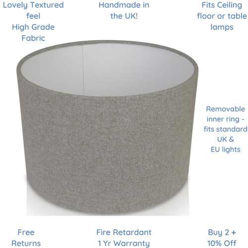 Brushed grey lampshade for - brushed,