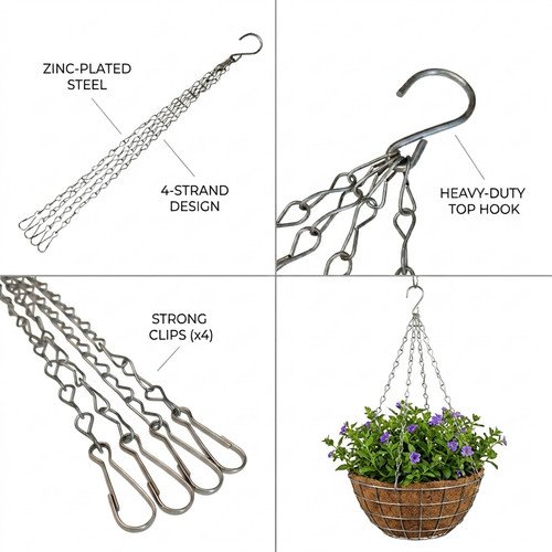 Strand hanging basket - strand, chains