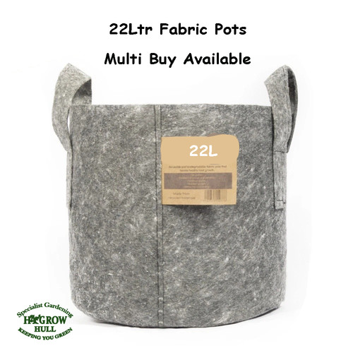 Fabric pot 22ltr grey grow - pot,