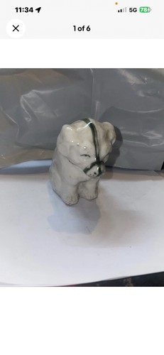 Antique pottery dog - antique,