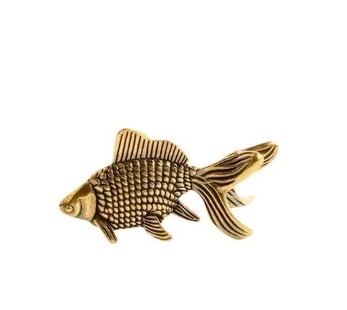 Fish fine lifelike solid - lifelike, brass