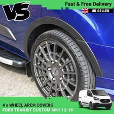 FITS FORD TRANSIT CUSTOM 12-18 ABS BLACK WHEEL ARCH COVERS TRIMS SWB LWB