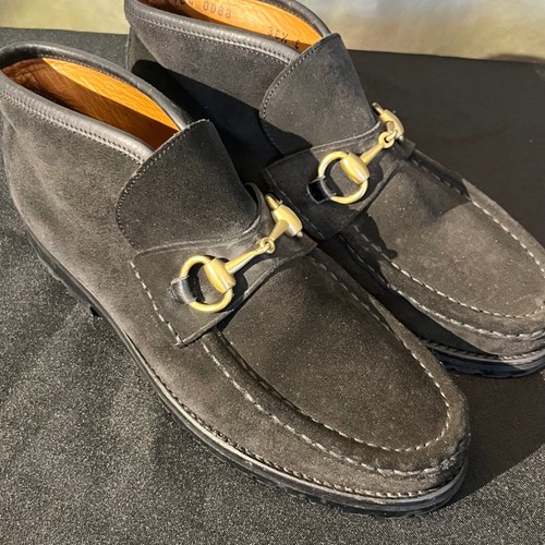 Gucci black suede - black, horsebit