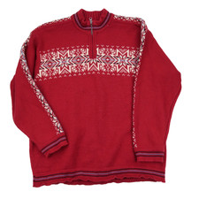 Steffner Knit Ski Jumper Festive Pattern snowflake Sweater SZ  XL (V1985)