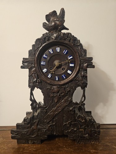 Antique black forest - black, carved