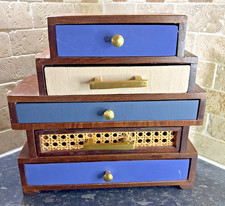 Indian Reyna Wood Handmade Jewellery Box Large 5 Drawers