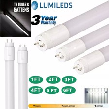T8 LED Tube Light 2FT 4FT 6FT 5000K Daylight Ballast Fluorescent Replacement UK