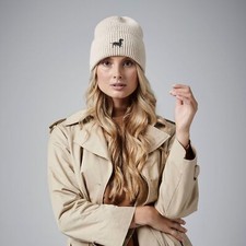 Black Dachshund Sausage Dog Clothing Gifts.  Oversized Cuffed Beanie Ski Hat