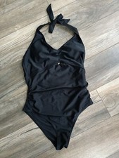 Shein Women's Black Halter Neck All in One Swimsuit Size 8 Petite