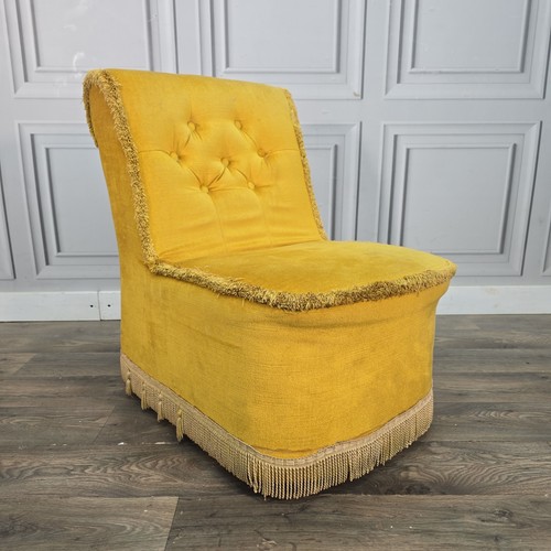 Vintage mustard bedroom chair - vintage,