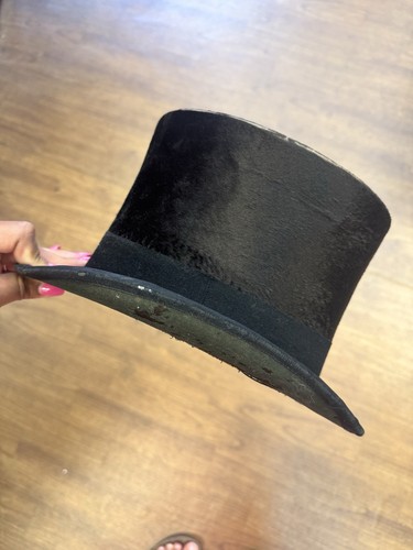 Vintage bowler top hat - , hat-