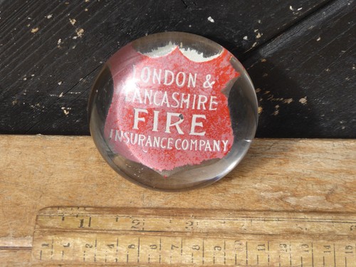 Antique glass advertising - glass,