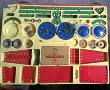 Meccano outfit No 4. 1961 edn. 50+ pieces plus nuts/bolts/brackets & manual