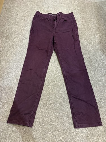 Women burgundy straight - m&s,