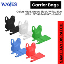PLASTIC VEST CARRIER CARRY BAGS Durable SUPERMARKETS STALLS TAKE AWAY SHOPS