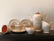 Grindley England Art Deco floral coffee set