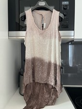 Womens Beige Sequined Top Size M