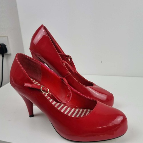 Zara red patent heels - red,