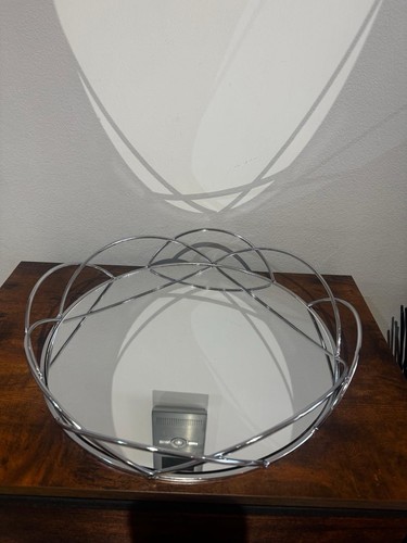 Biznest silver round mirrored