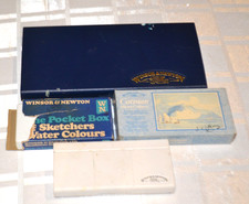 4 x Vintage Winsor & Newton Watercolour paints pans good condition joblot