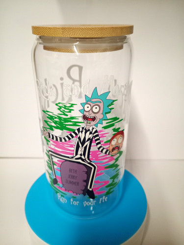 Rick and morty glass tumbler - rick,