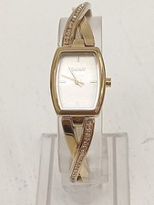 DKNY Womens NY2237 Crosswalk Gold Tone Ladies Quartz Bracelet Watch 3ATM