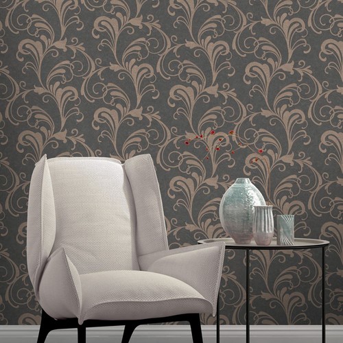 Floral damask wallpaper - damask,