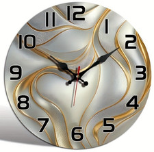 Wall Clock 30cm, Fantastic Modern Abstract Swirl, Ideal For Any Room, Great Gift
